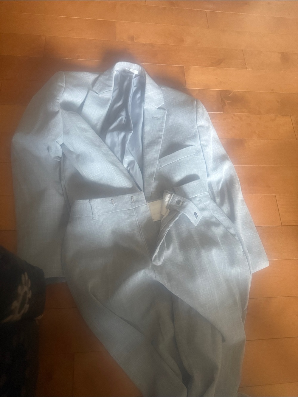 Kids Light Gray Two-Piece Suit Jacket & Trousers
